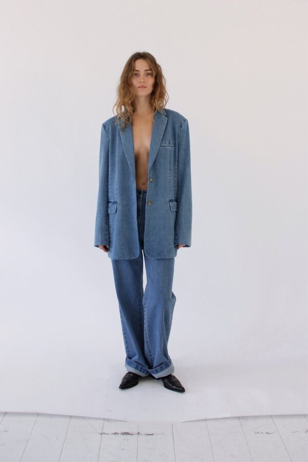 Miles Oversized Blazer Medium Light Denim