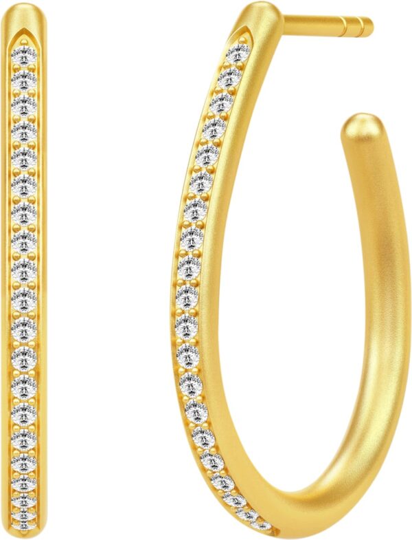 Infinity Pear Hoops Guld