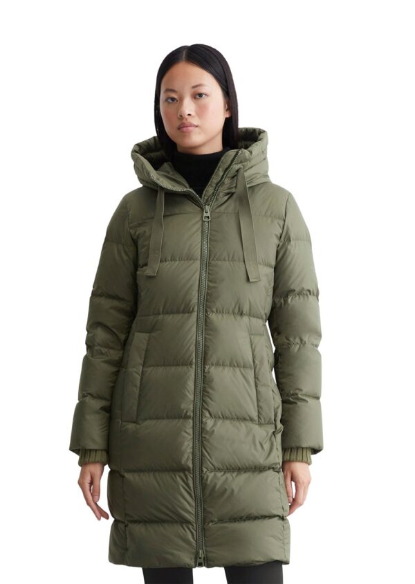 Water Repellent Down Puffer Coat Olive Crop