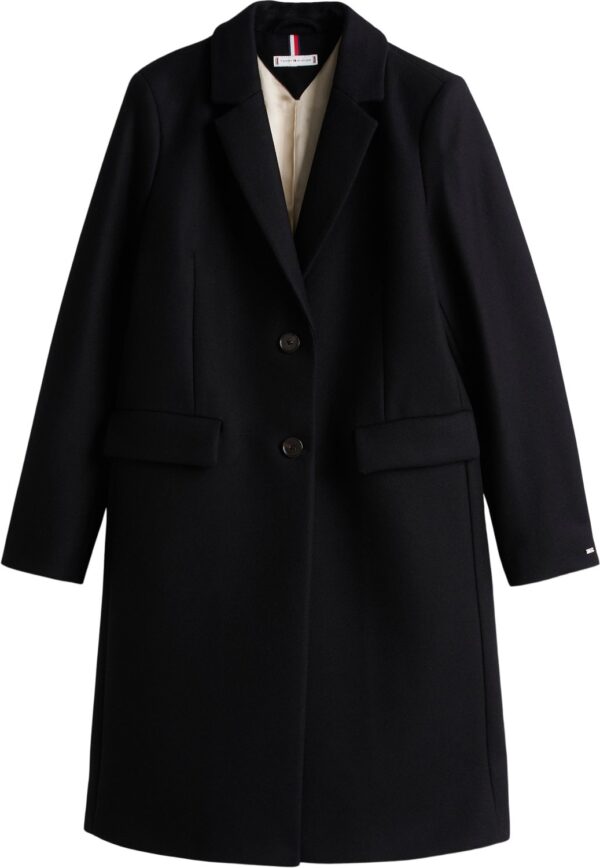 Wool Blend Classic Coat Black