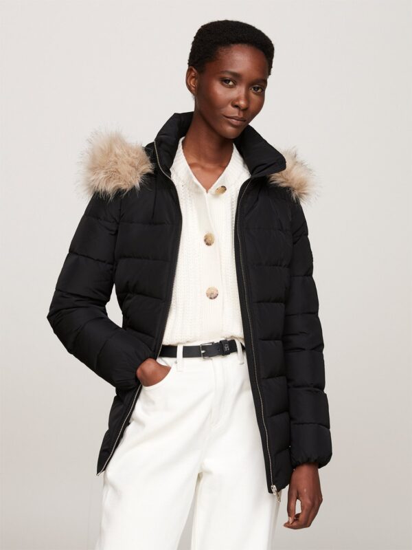 Heritage Down Tyra JKT With FUR Black