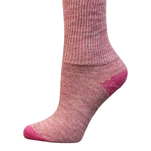 Apaca strømper pink i blød og lækker lun kvalitet. 70% Baby Alpaca 30% nylon. - størrelse 34-36