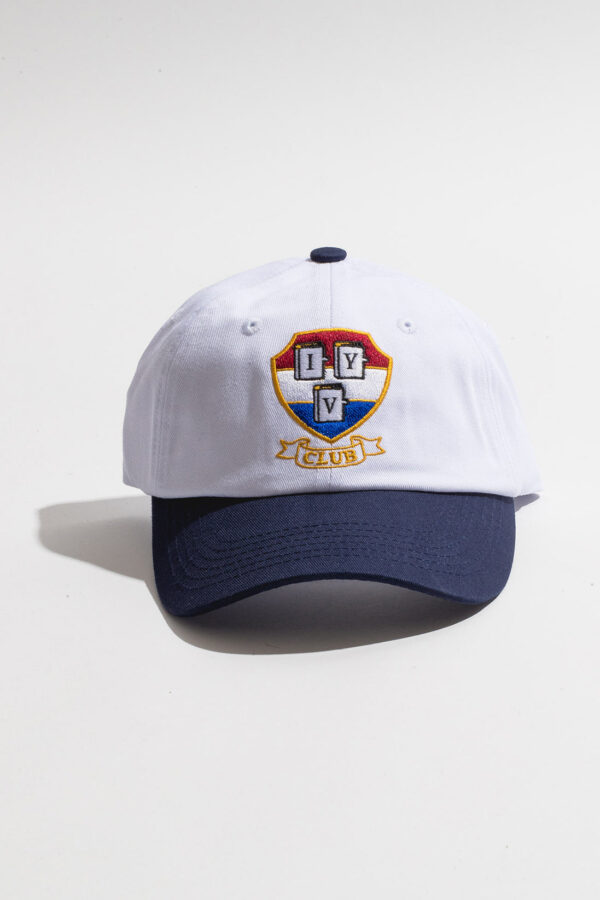 White Navy Emblem Club Cap