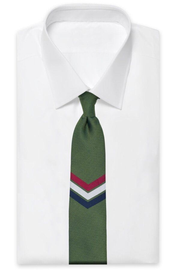 Green Signature V Flag Tie