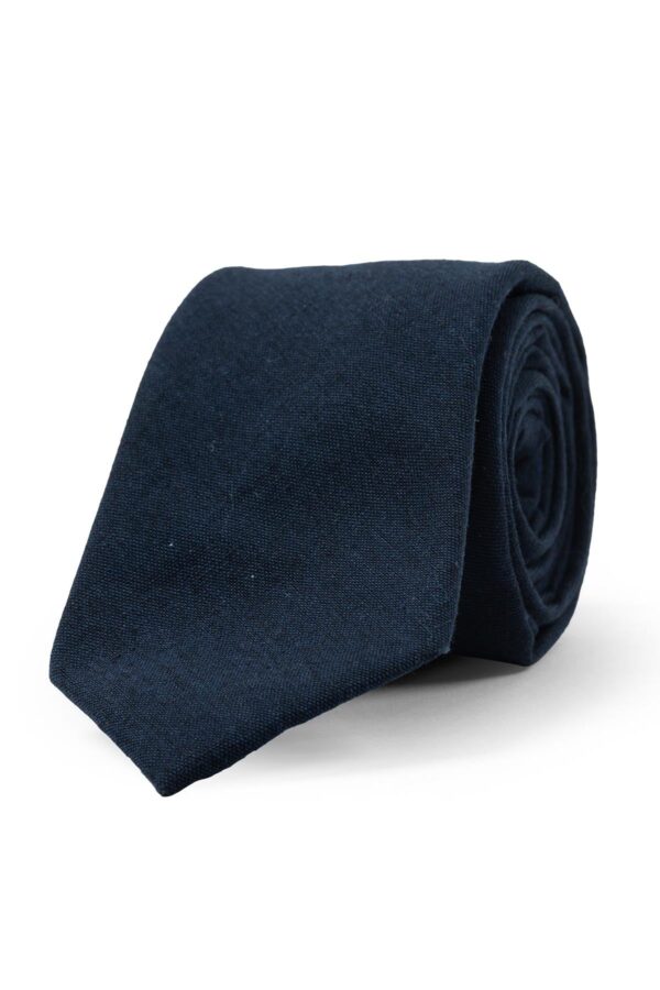 Solid Navy Cotton Tie