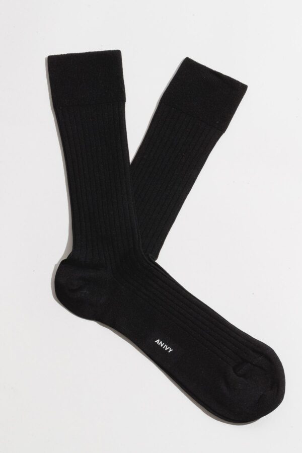 Black Ribbed Socks - Str: 43-46