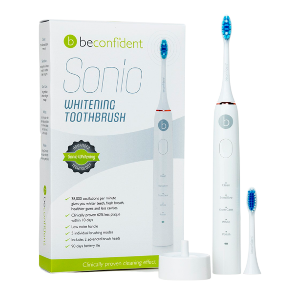 Beconfident Sonic Electric Whitening Toothbrush White/Rose Gold (1 stk)  (BeConfident)