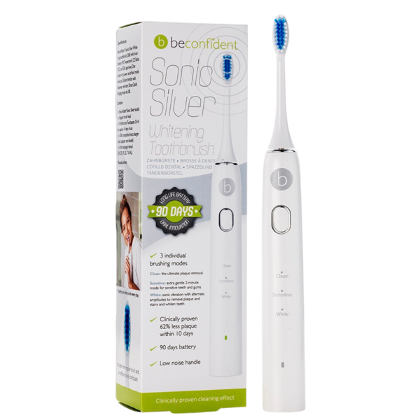 Beconfident Sonic Silver Whitening Toothbrush (1 stk)  (BeConfident)