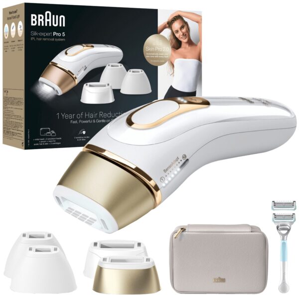 Braun IPL Silk-Expert Pro 5 lysbaseret hårfjerner PL5356 Hvid