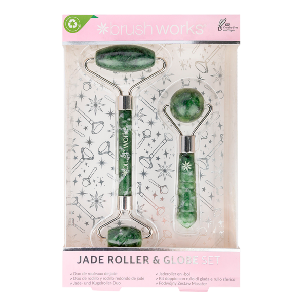 Brush Works Jade Roller & Jade Globe Set (1 sæt)  (Brush Works)