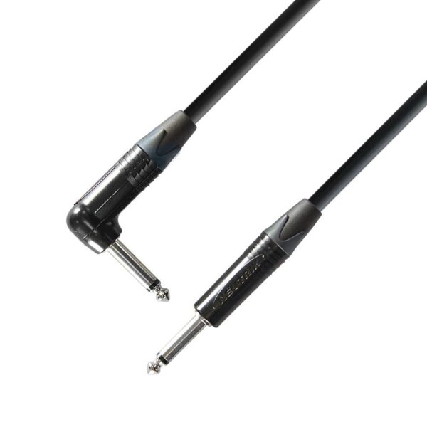 Adam Hall 3 STAR Instrument Cable 6.3 mm Jack mono to 6.3 mm angled Jack mono 3 m