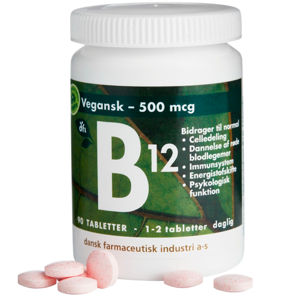 Grønne Vitaminer B12-vitamin 500 mcg (90 tab)  (dfi)