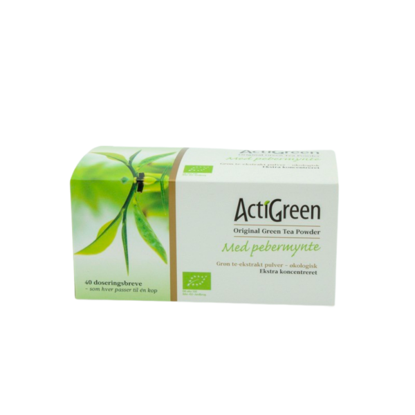 Actigreen Grøn Te m. Pebermynte Ø (40 br)  (ActiGreen)