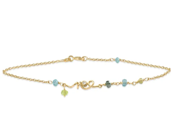 Rabinovich - Guld armbånd smaragd, Peridot, diamant - Sweet Twist