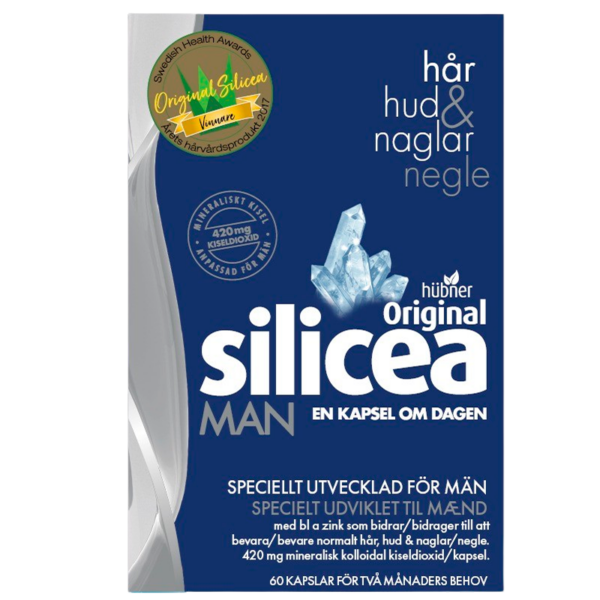 Hübner Original Silicea MAN hud, hår & negle (60 stk)  (Hübner)