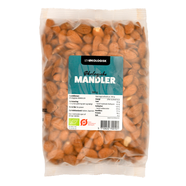 Lev Økologisk Mandler (500 g)  (Lev Økologisk)