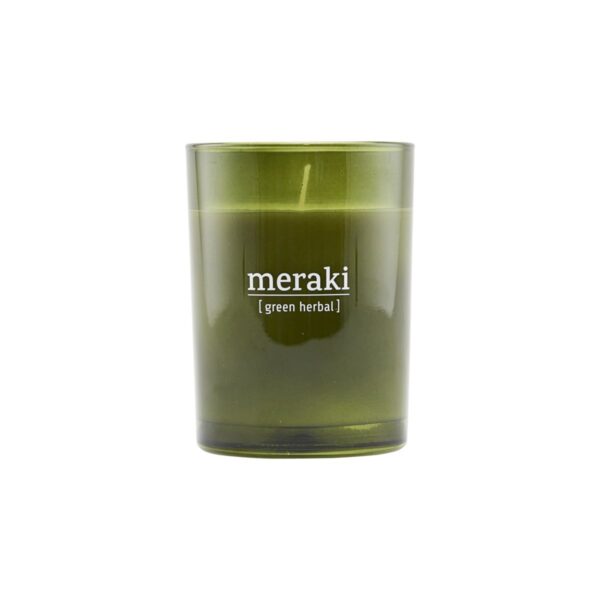 Meraki Scented Candle Green Herbal 8x10,5 cm.   (Meraki)