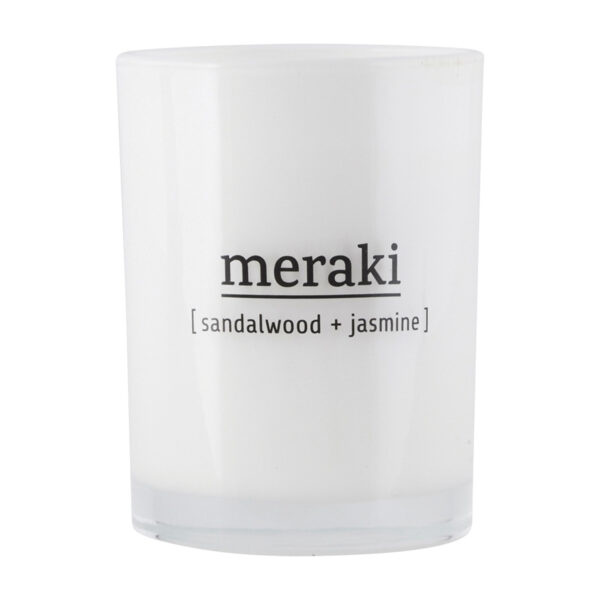 Meraki Scented Candle Sandalwood & Jasmine 8x10,5 cm.  (Meraki)