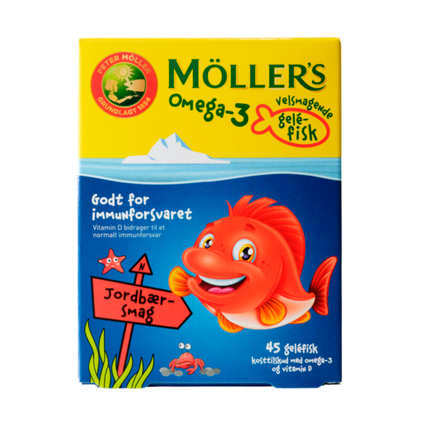 Møllers Omega-3 Fisk Jordbærsmag (45 stk)  ()