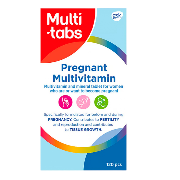 Multi-Tabs Pregnant Multivitamin (120 tabs)  (GraVitamin)