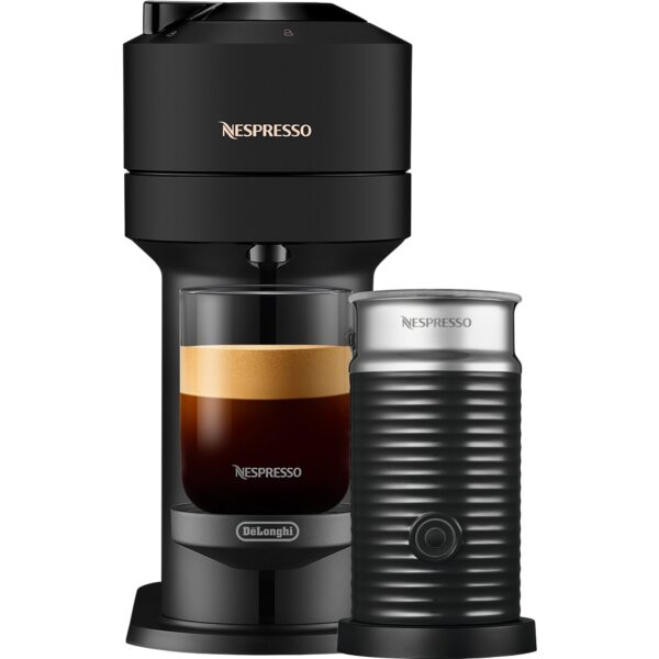 Nespresso Vertuo Next Value Pack kaffemaskine og mælkeskummer, sort