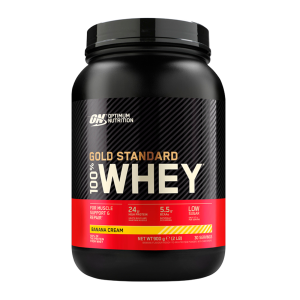 Optimum Nutrition Gold Standard 100% Whey Banana Cream (900 g)  (Optimum Nutrition)