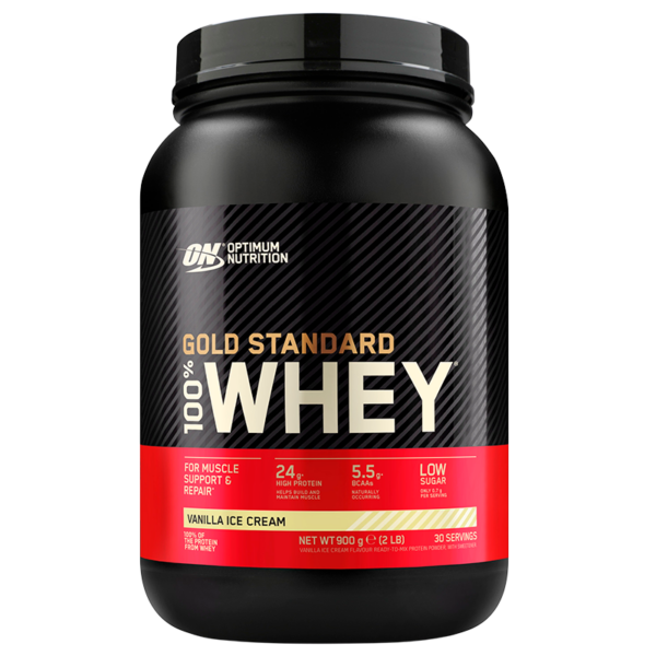 Optimum Nutrition Gold Standard 100% Whey Vanilla Ice Cream (900 g)  (Optimum Nutrition)