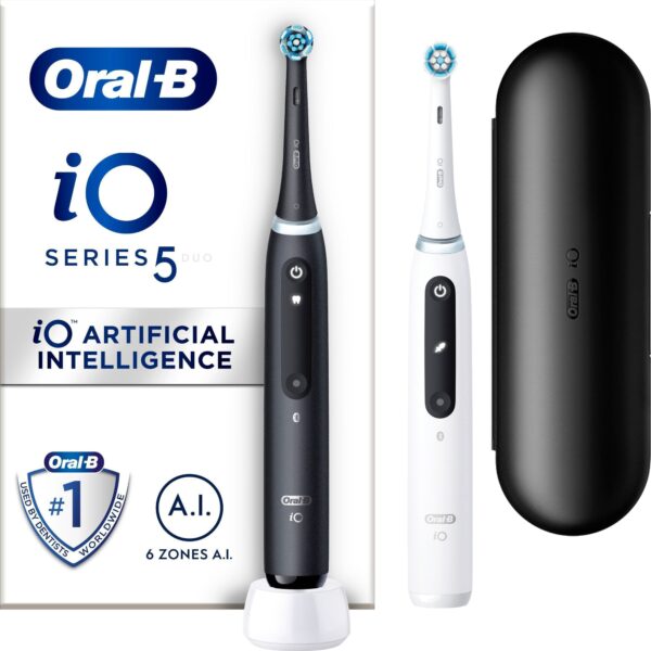 Oral-B iO5 Duo pack eltandbørster 414841 (sort/hvid) Sort