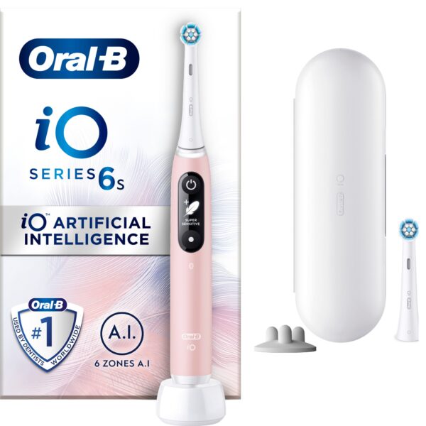 Oral-B iO6S Sensitive-udgave elektrisk tandbørste 427384 (pink) Pink