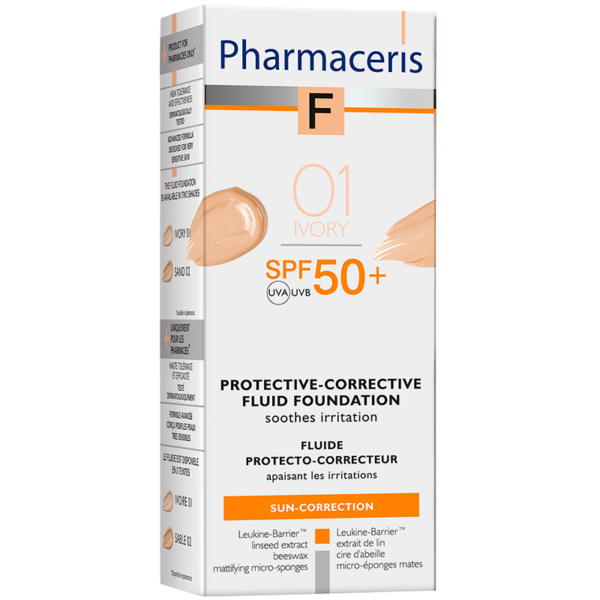 Pharmaceris F - Beskyttende Foundation SPF 50+ Ivory 01 (30 ml)  (Pharmaceris)