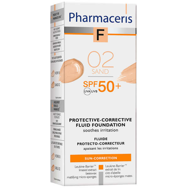 Pharmaceris F - Beskyttende Foundation SPF 50+ Sand 02 (30 ml)  (Pharmaceris)