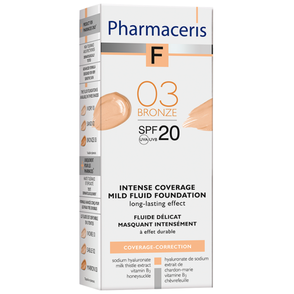 Pharmaceris F - Intensivt Dækkende Foundation SPF 20 Bronze 03 (30 ml)  (Pharmaceris)