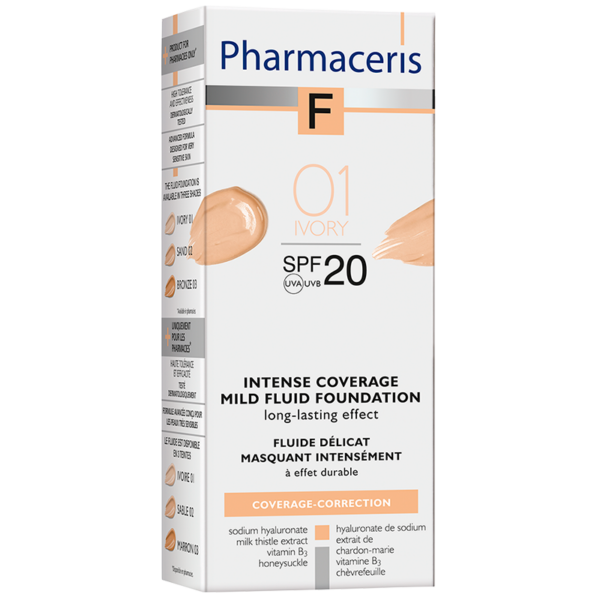 Pharmaceris F - Intensivt Dækkende Foundation SPF 20 Ivory 01 (30 ml)  (Pharmaceris)