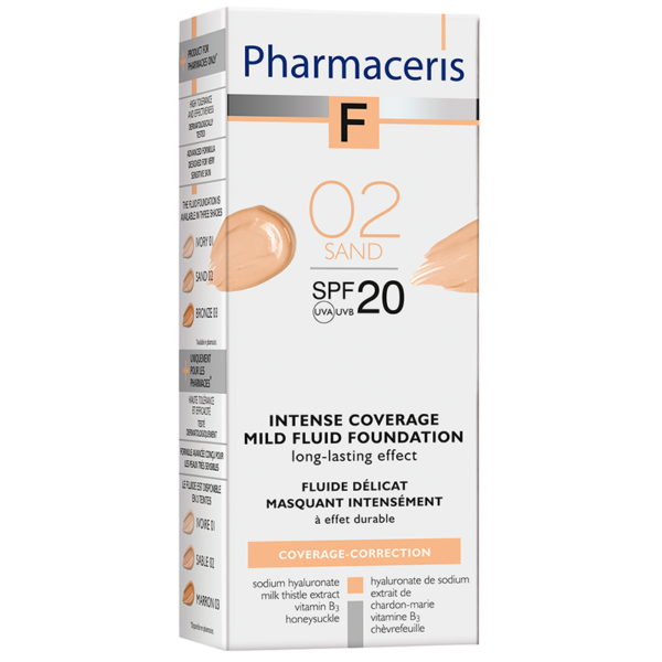 Pharmaceris F - Intensivt Dækkende Foundation SPF 20 Sand 02 (30 ml)  (Pharmaceris)