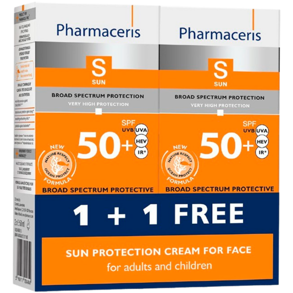 Pharmaceris S Sampak Bred Spectrum Solbeskyttelse SPF 50+ (50+50 ml)  (Pharmaceris)