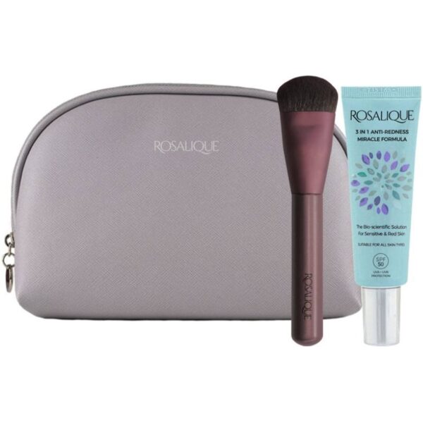 Rosalique Makeup Purse With Rosalique Creme & Foundation Brush