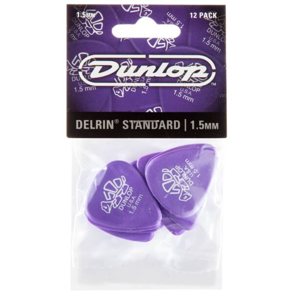 Dunlop Delrin Standart Guitar Plektre 1,5mm 12 Pack