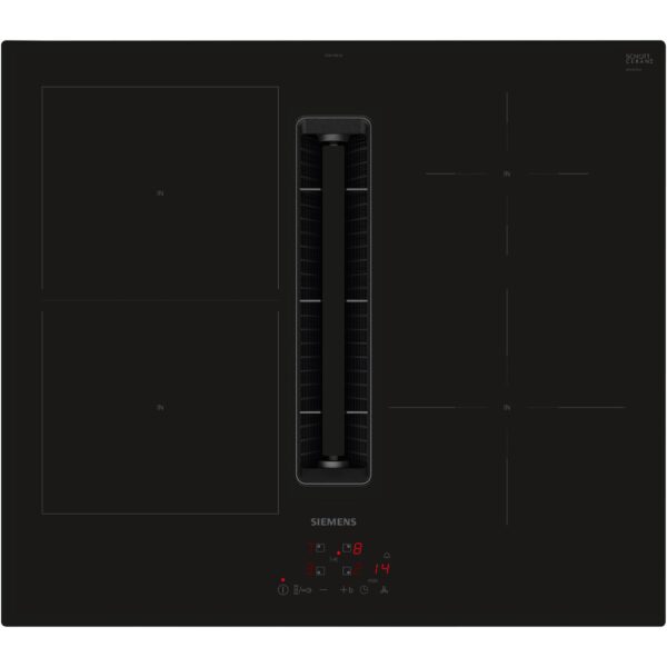 Siemens iQ300 induktionskogeplade med indbygget emhætte 60 cm