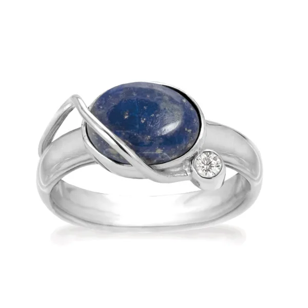 Rabinovich - Sølv ring med blå lapis - Starry Night - størrelse 61