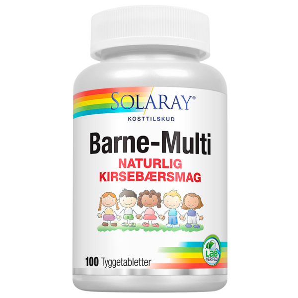 Solaray Barne-Multi tyggevitaminer til børn (100 tabletter)  (Solaray)