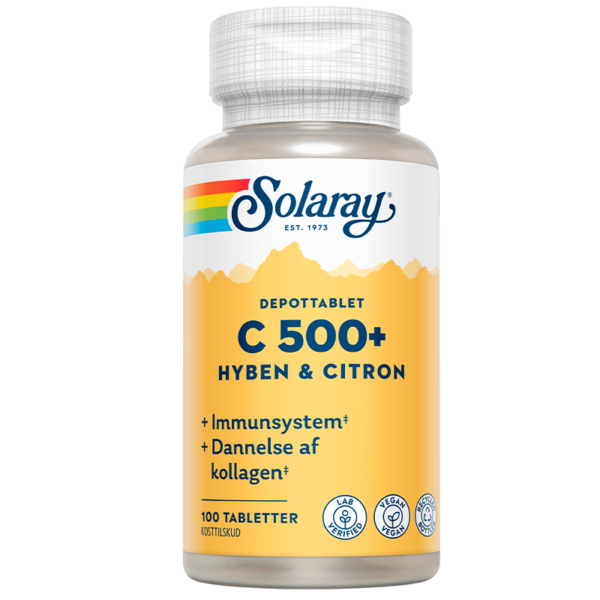 Solaray C500+ Hyben og Citron (100 tabletter)  (Solaray)