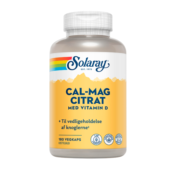 Solaray Cal-Mag Citrat D-vitamin (180 kapsler)  (Solaray)