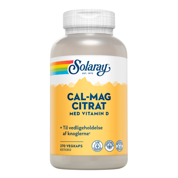 Solaray Cal-Mag Citrat med D-Vitamin (270 kapsler)  (Solaray)