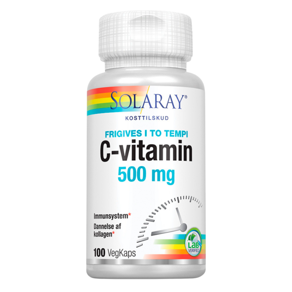 Solaray C-vitamin 500 mg (100 kapsler)  (Solaray)