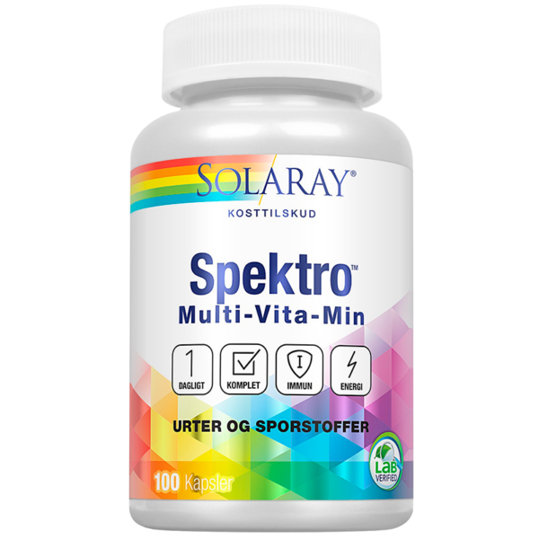 Solaray Spektro Multivitamin 100 kapsler.  (Solaray)