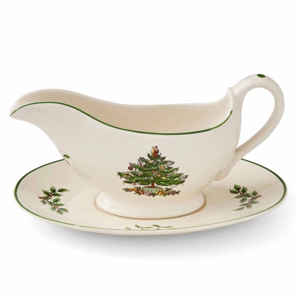 Spode Christmas Tree saucekande med fad 31 cl