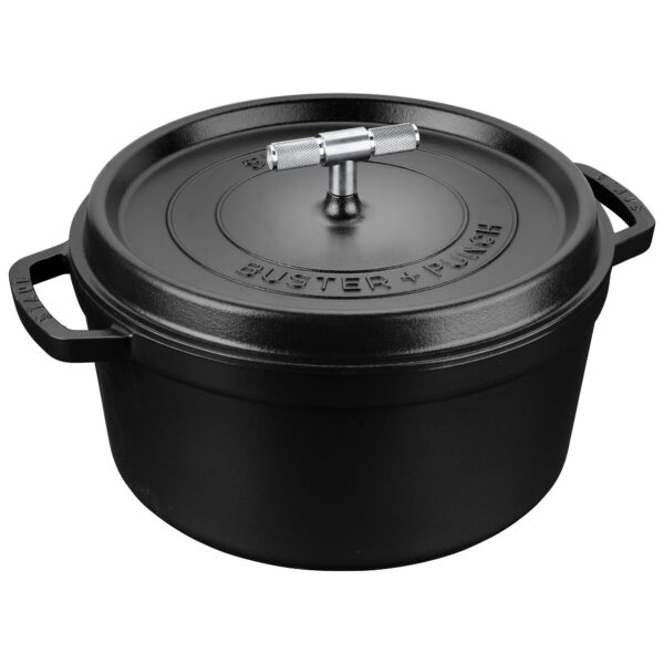 Staub Buster+Punch rund gryde 28 cm, stålknop