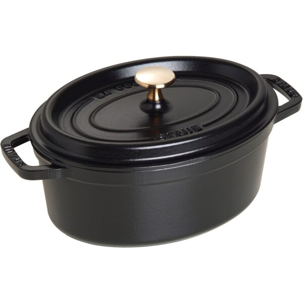 Staub La Cocotte Oval cocotte 23cm. 2,35 liter, sort