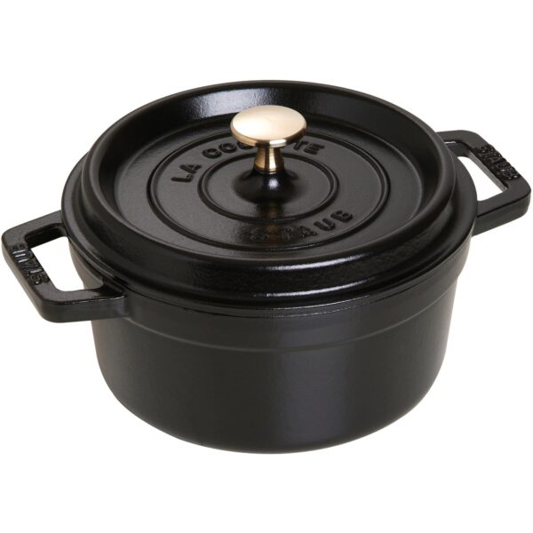 Staub La Cocotte rund cocotte 20cm. 2,2 liter, sort