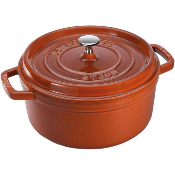 Staub La Cocotte Rund cocotte 24cm. 3,8 liter, kanelfarvet